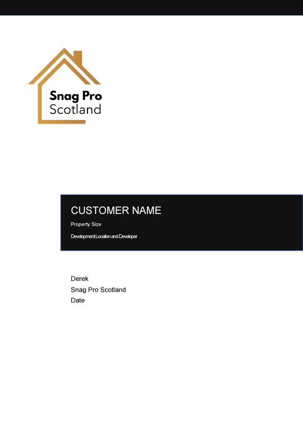 Snag Pro Scotland PDF Report Example Page 1